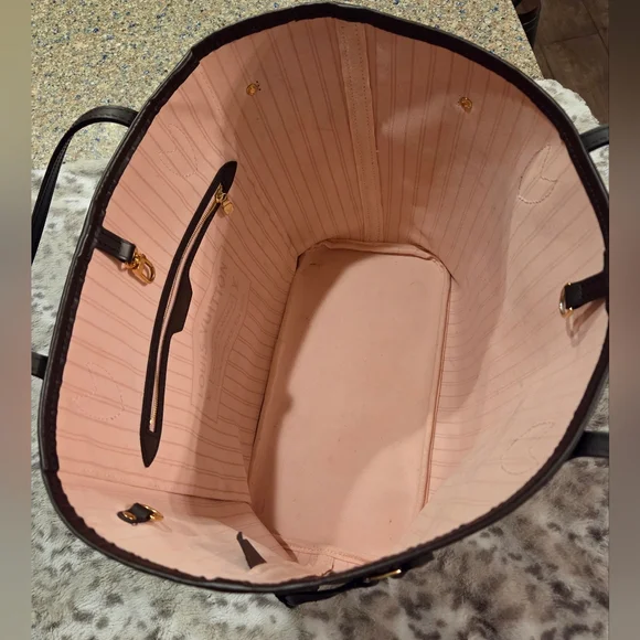 Louis Vuitton Neverfull MM Damier Ebene Rose Ballerine - Picture 5 of 16